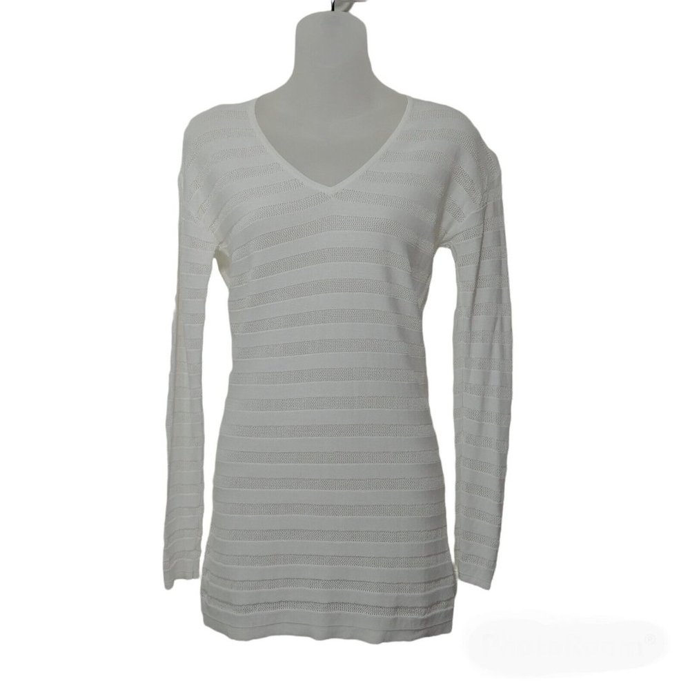CACHE Open Knit Long Sleeve Blouse Women's Size Small
